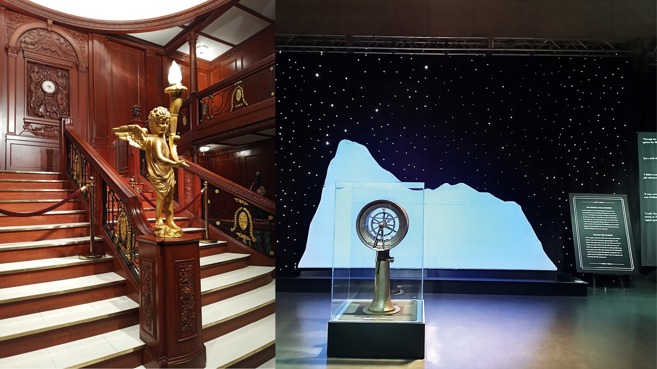 Treppe Titanic und Eisberg